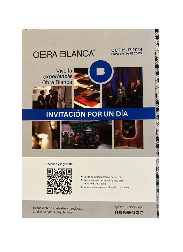 Invitación a Obra Blanca