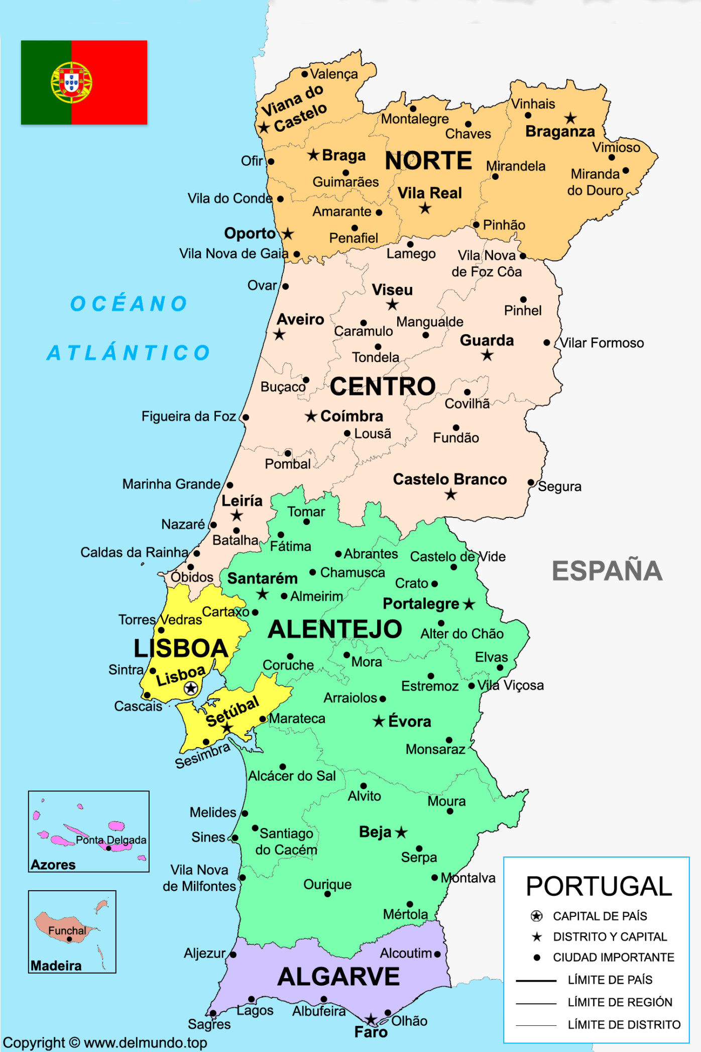 Mapa de Portugal