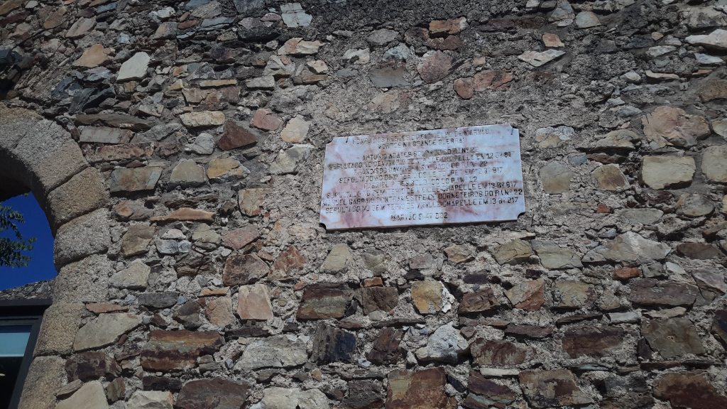 Placa en Fortaleza Marvao
